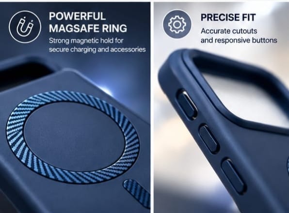 iPhone 17 Pro Max MagSafe Slim Matte Compatible Shockproof Case