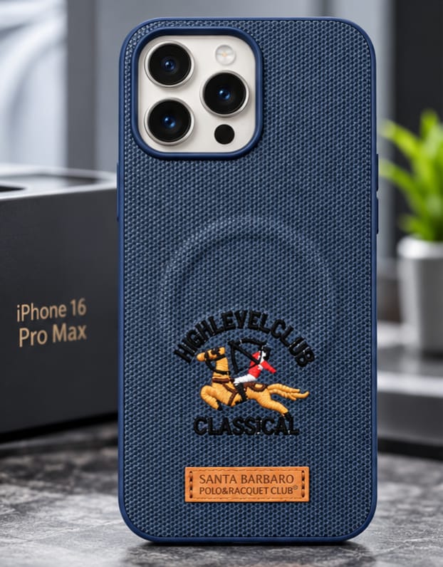 iPhone 16 Pro Max Luxury Polo Horse Leather Case