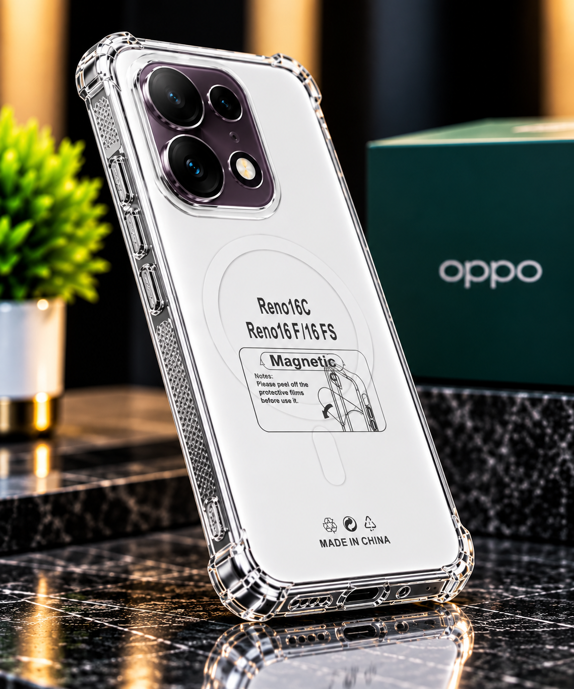 Oppo Reno 16c Anti Yellow Smart Case