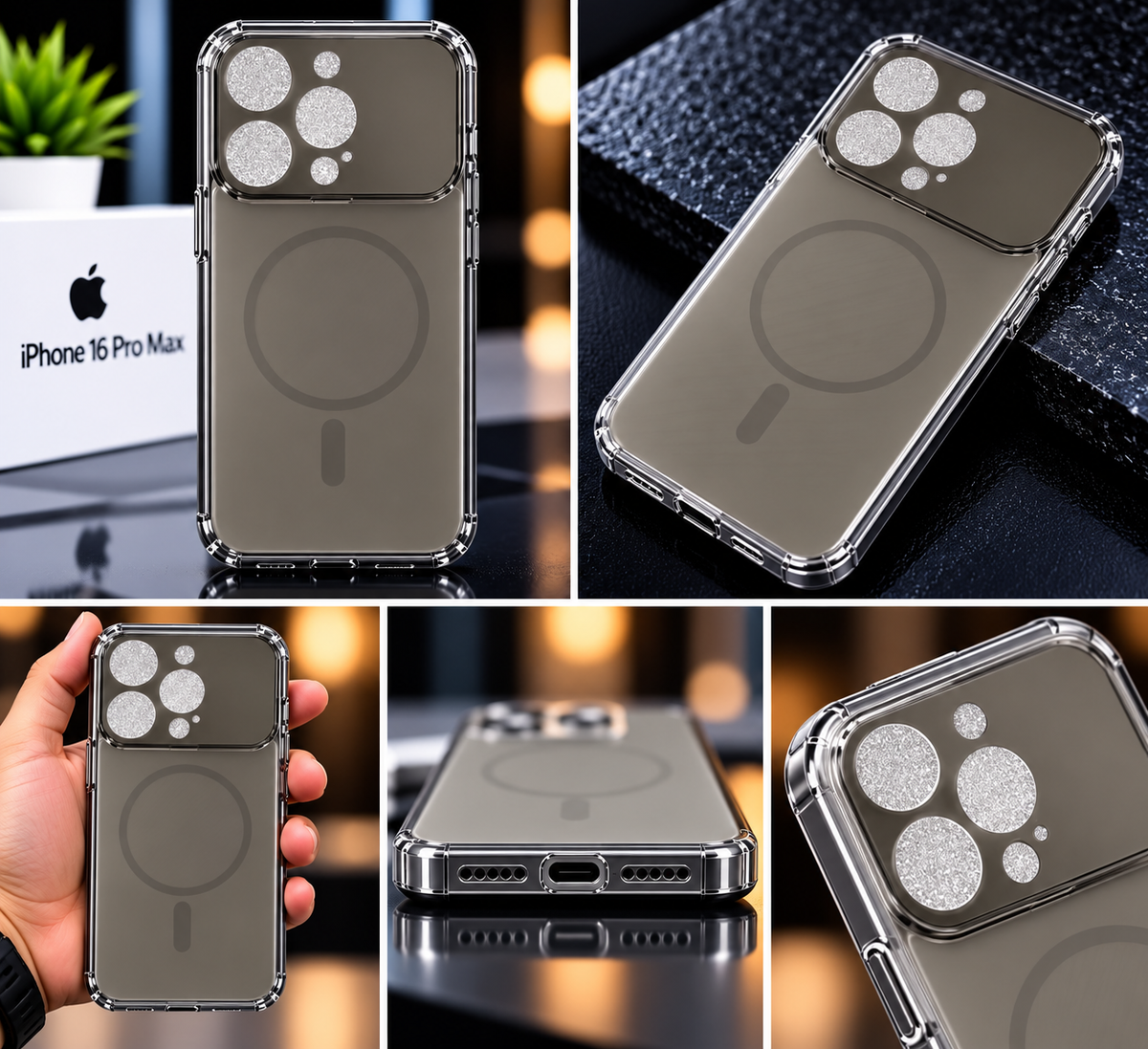 iPhone 16 Pro Max Transparent Airbag Case