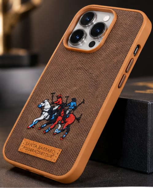 iPhone 15 Pro Luxury Polo Horse Leather Case