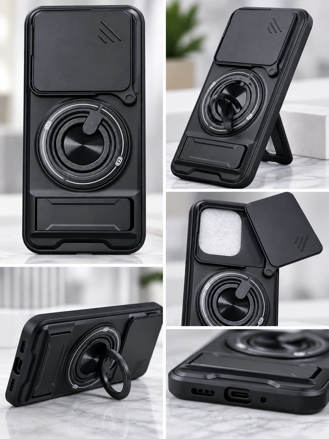 Vivo V70 360° Rotating Magnetic Ring Stand Phone Case