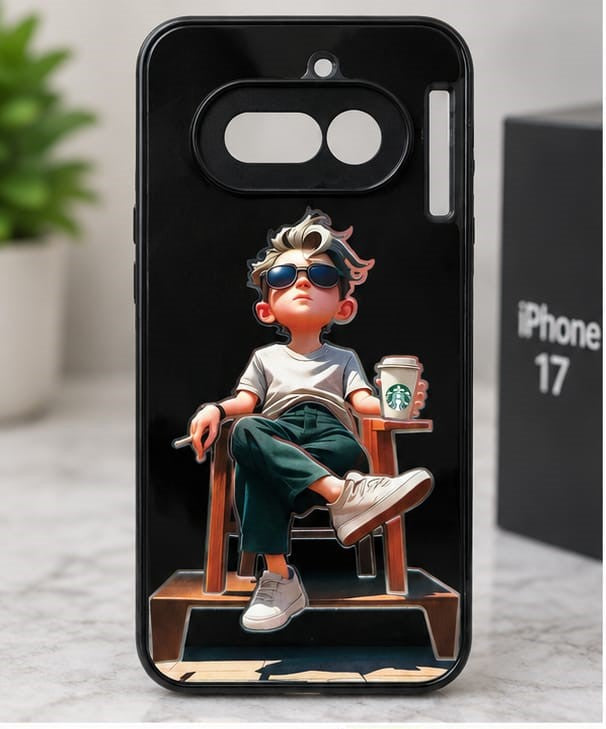 Nothing Phone 4a Cool Boy Lifestyle Graphic Premium Phone Case – Black