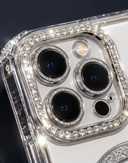 iPhone 16 Pro Clear Glitter MagSafe Ring Case