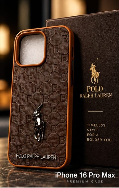 iPhone 16 Pro Max Premium Polo Ralph Lauren Style Luxury Protective Case