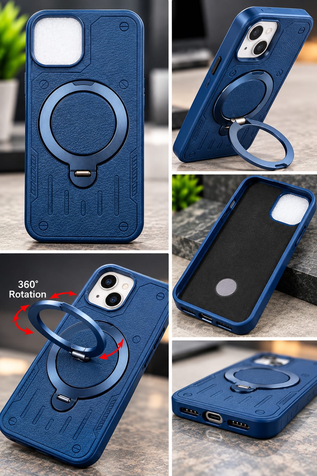 iPhone 15 Ring Holder Magnetic Phone Case