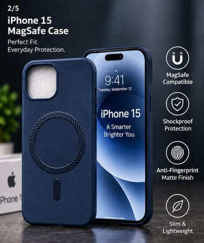 iPhone 15 MagSafe Slim Matte Compatible Shockproof Case