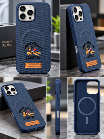 iPhone 16 Pro Max Luxury Polo Horse Leather Case