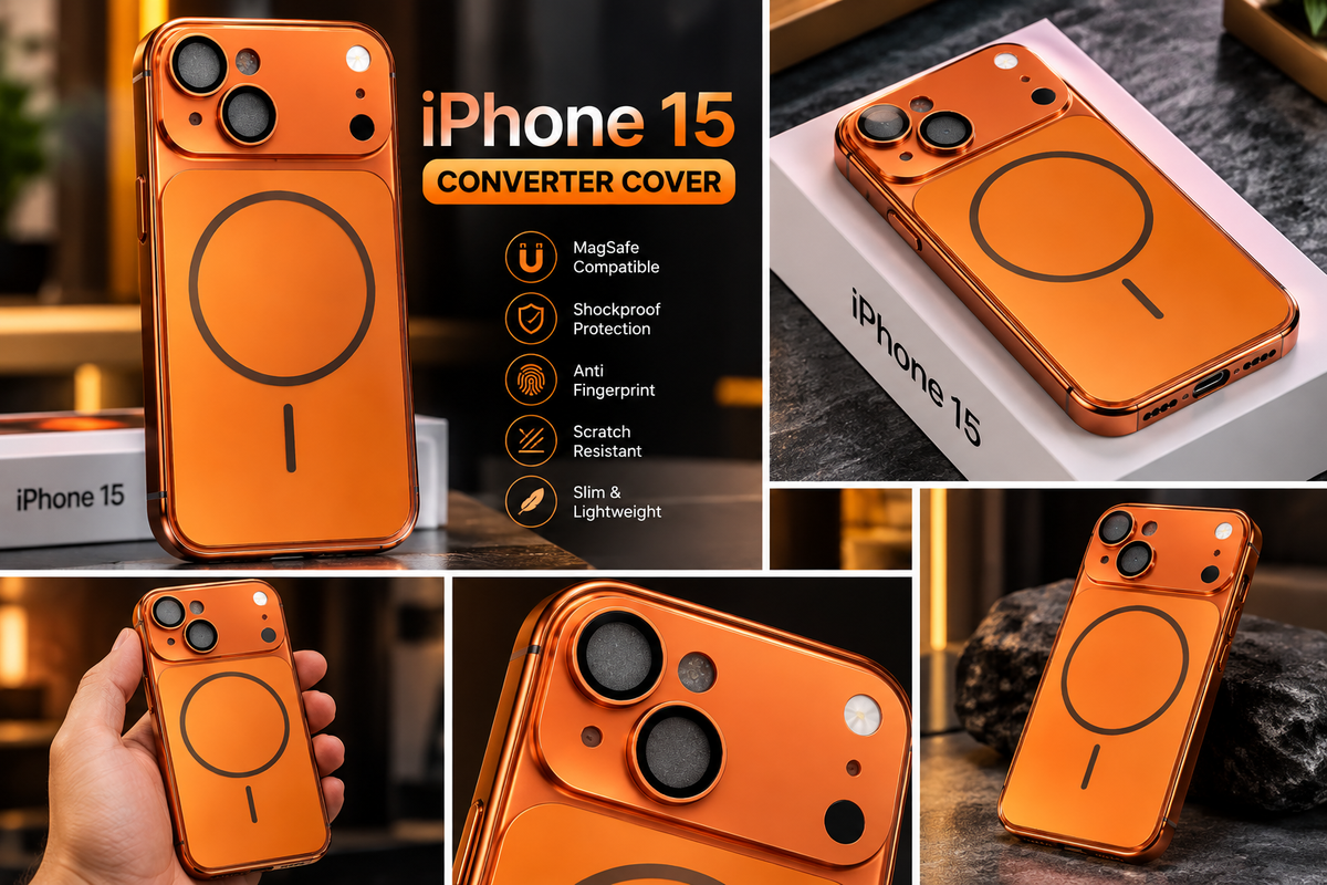 iPhone 15 Converter Cover MagSafe Compatible Shockproof Protective Case