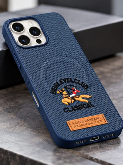 iPhone 16 Pro Max Luxury Polo Horse Leather Case
