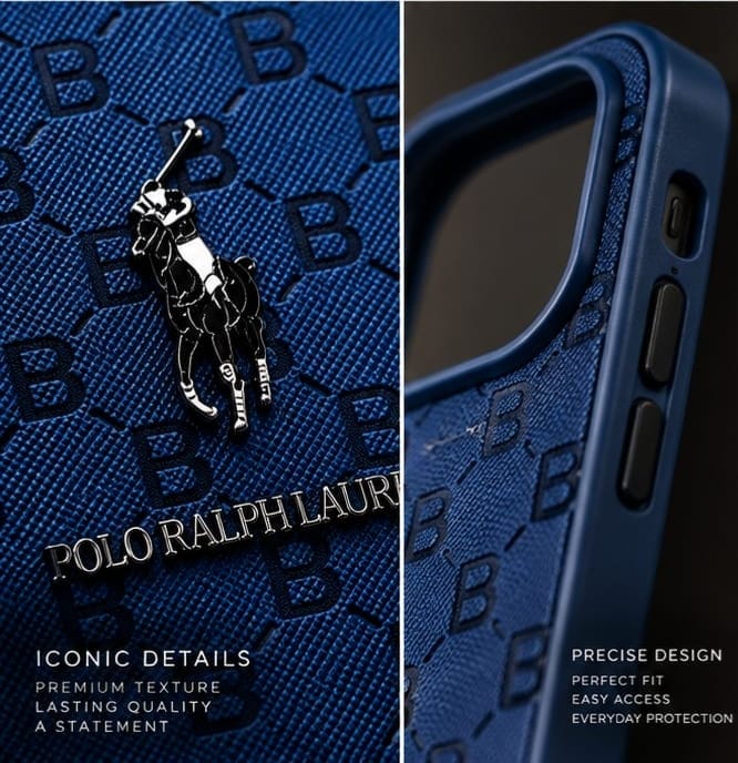 iPhone 16 Pro Max Premium Polo Ralph Lauren Style Luxury Protective Case