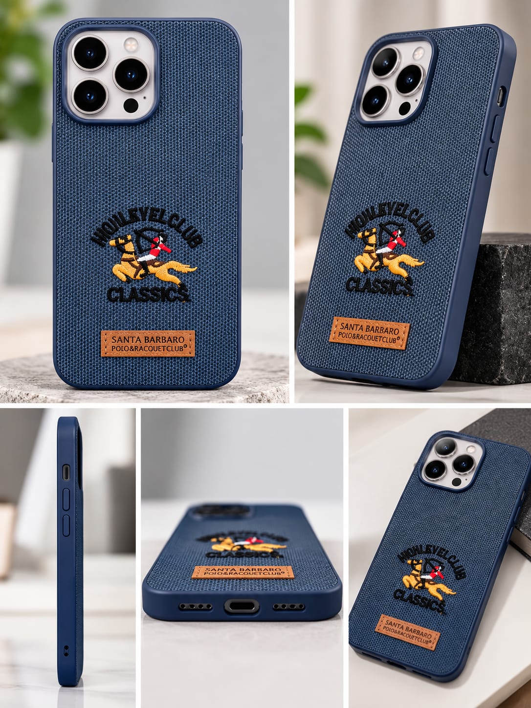 iPhone 15 Pro Max Luxury Polo Horse Leather Case