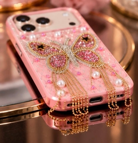 iPhone 17 Pro Luxury Butterfly Crystal Bling Case