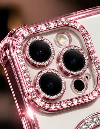iPhone 16 Pro Clear Glitter MagSafe Ring Case