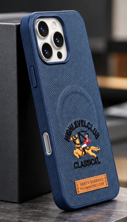 iPhone 16 Pro Max Luxury Polo Horse Leather Case