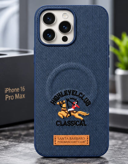 iPhone 16 Pro Max Luxury Polo Horse Leather Case