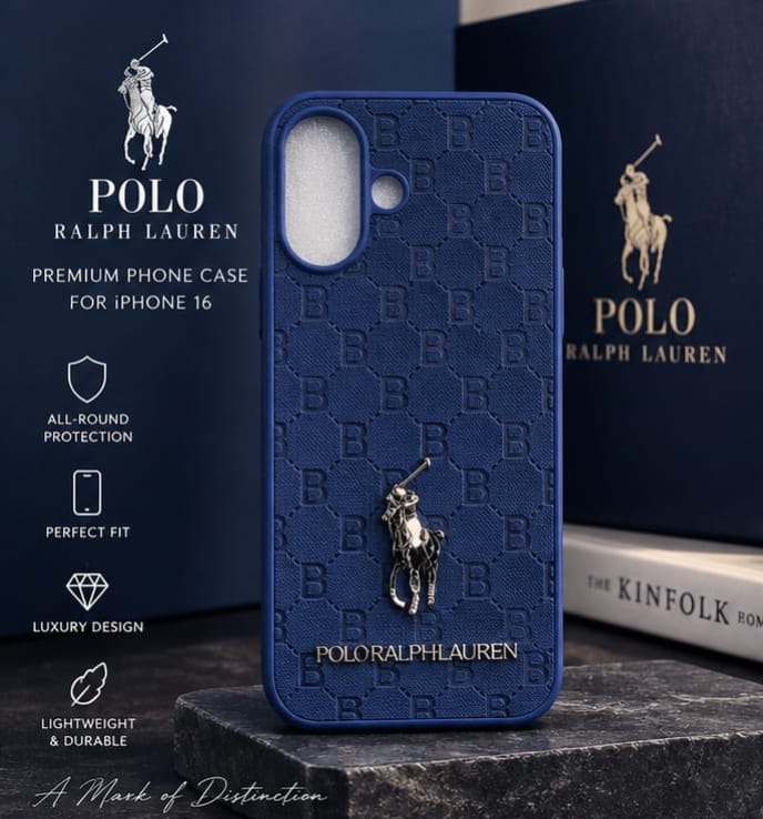 iPhone 16 Premium Polo Ralph Lauren Style Luxury Protective Case