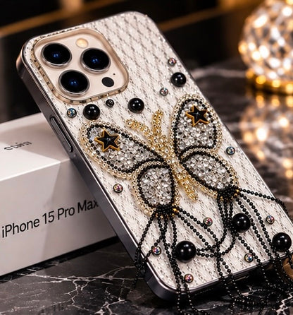 iPhone 15 Pro Max Luxury Butterfly Crystal Bling Case
