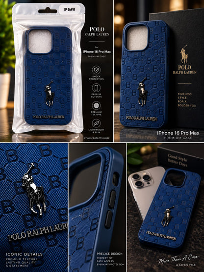 iPhone 16 Pro Max Premium Polo Ralph Lauren Style Luxury Protective Case