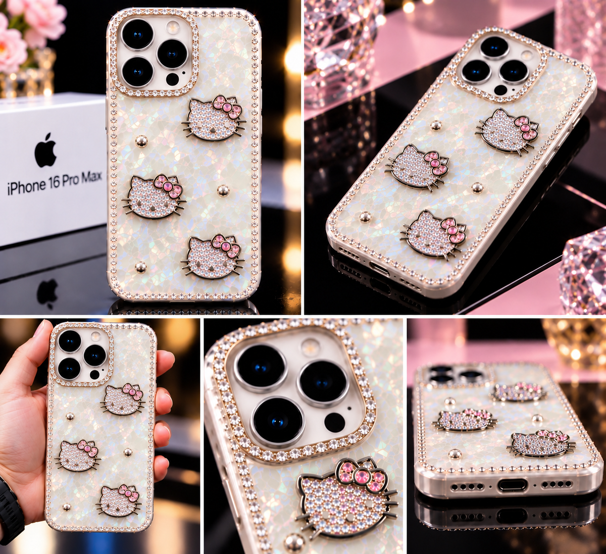 iPhone 16 Pro Max Luxury Crystal Bling Case