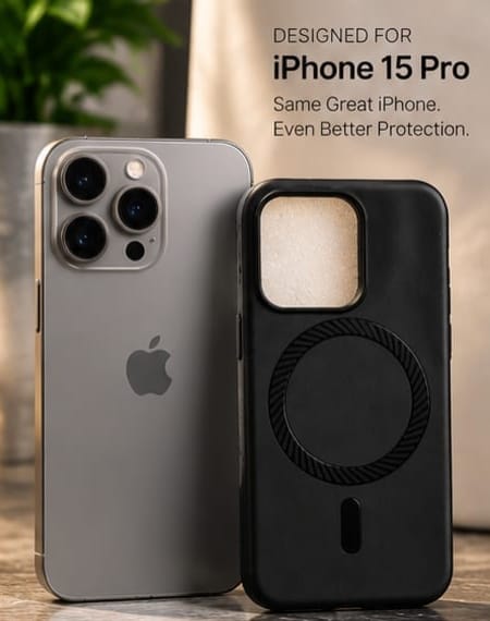 iPhone 15 Pro MagSafe Slim Matte Compatible Shockproof Case