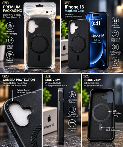 iPhone 16 MagSafe Slim Matte Compatible Shockproof Case