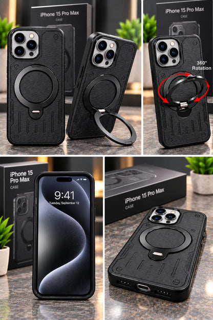 iPhone 15 Pro Max Ring Holder Magnetic Phone Case