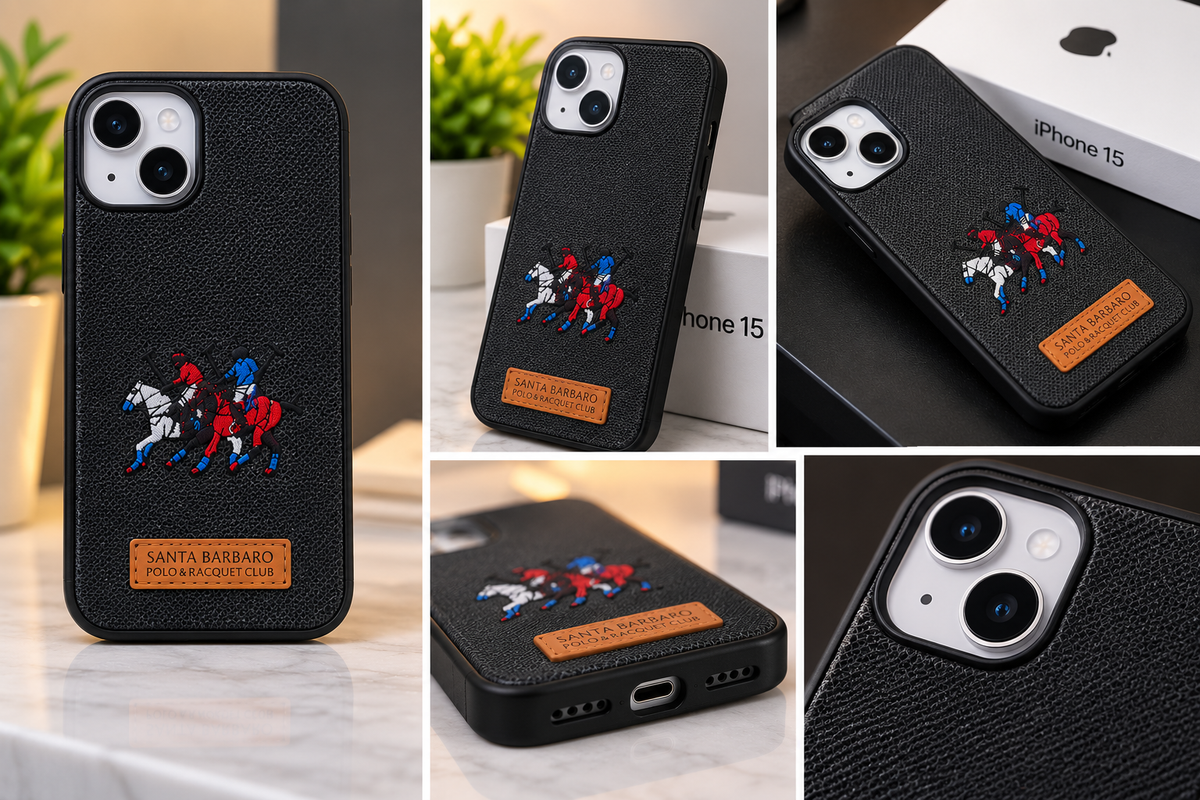 iPhone 15  Luxury Polo Horse Leather Case