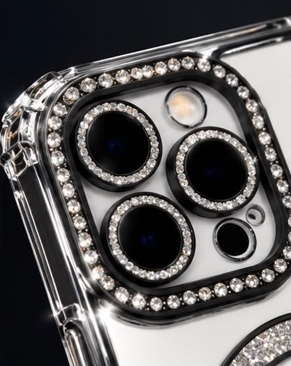 iPhone 16 Pro Clear Glitter MagSafe Ring Case