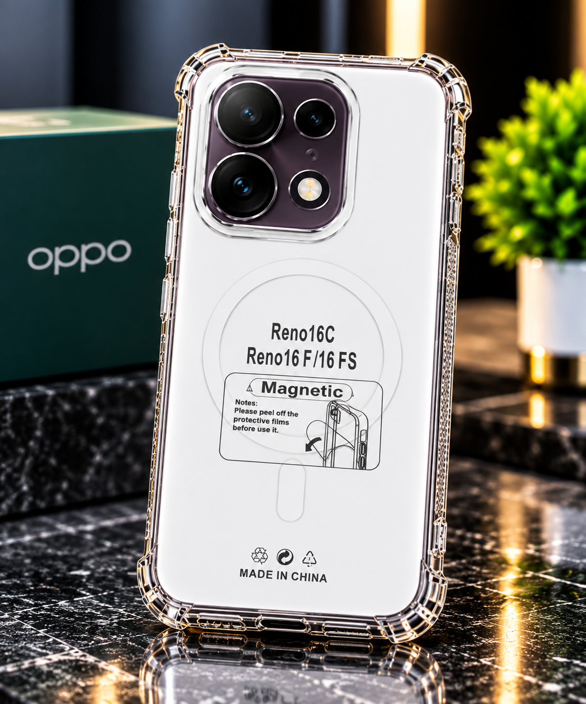 Oppo Reno 16c Anti Yellow Smart Case