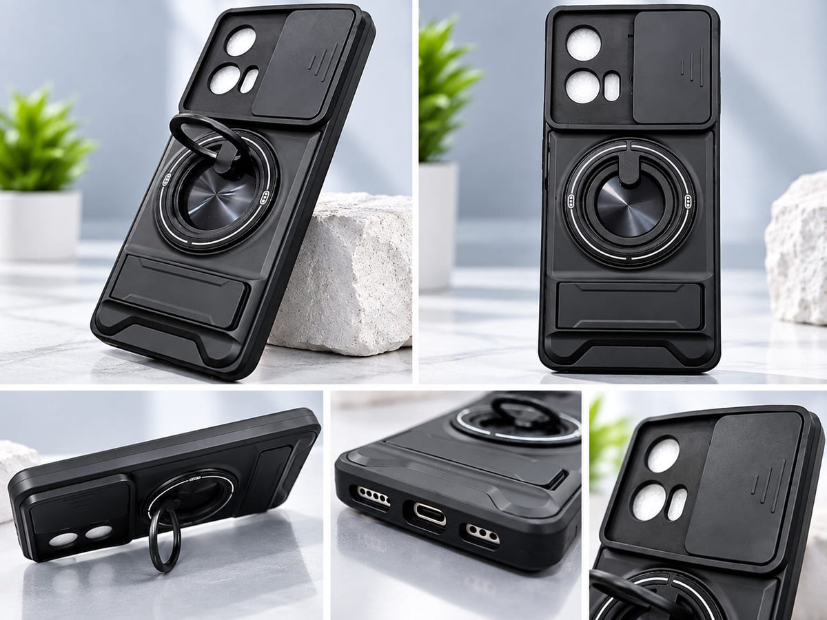 Motorola Edge 50 Fusion 360° Rotating Magnetic Ring Stand Phone Case