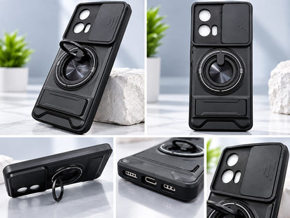 Motorola Edge 50 Fusion 360° Rotating Magnetic Ring Stand Phone Case