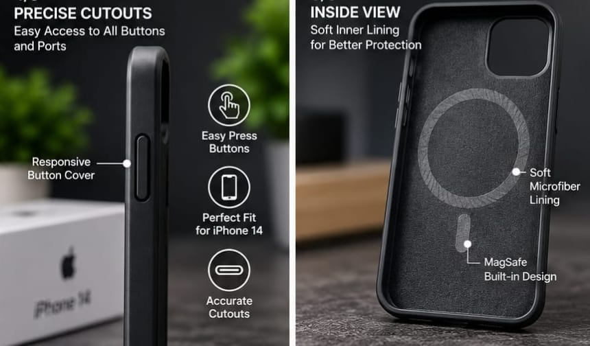 iPhone 14 MagSafe Slim Matte Compatible Shockproof Case