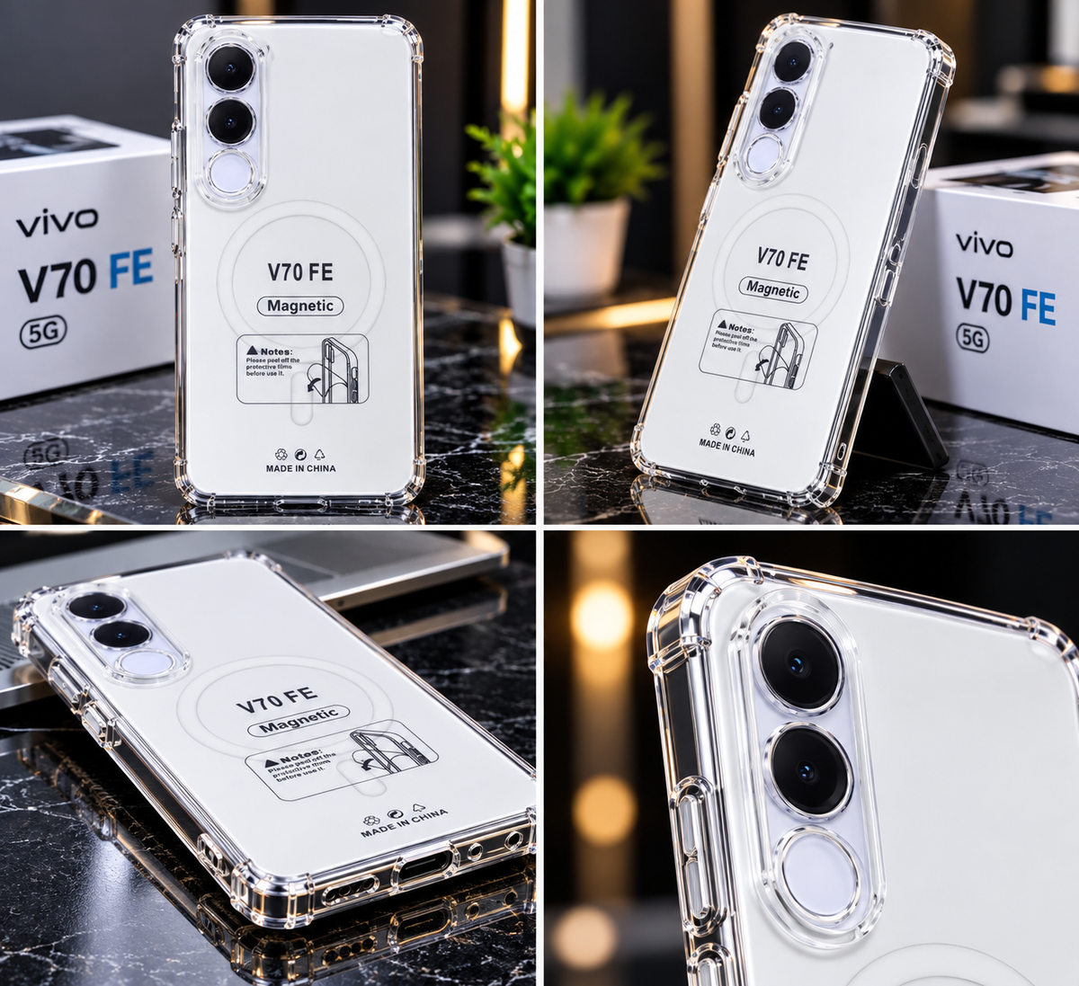 Vivo V70 FE Anti Yellow Smart Case