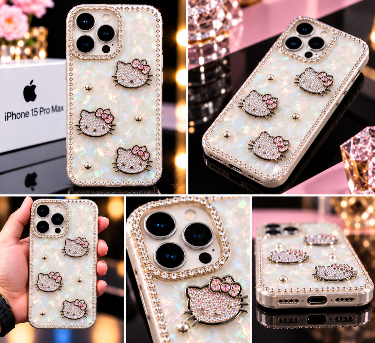 iPhone 15 Pro Max Luxury Crystal Bling Case