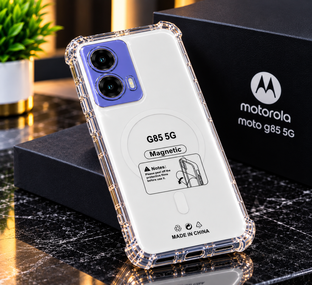 Motorola Moto G85 Anti Yellow Smart Case