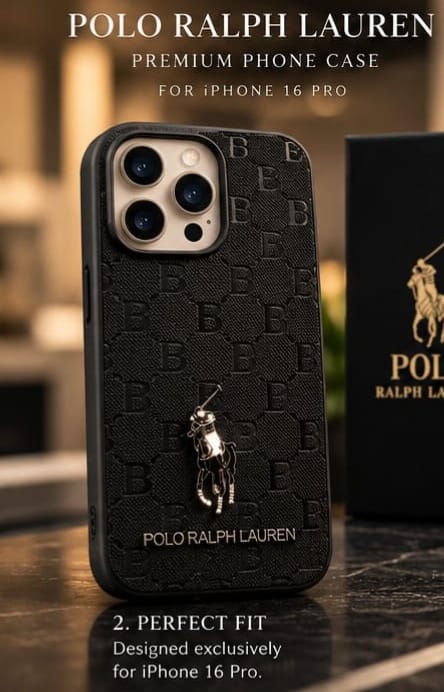 iPhone 16 Pro Premium Polo Ralph Lauren Style Luxury Protective Case