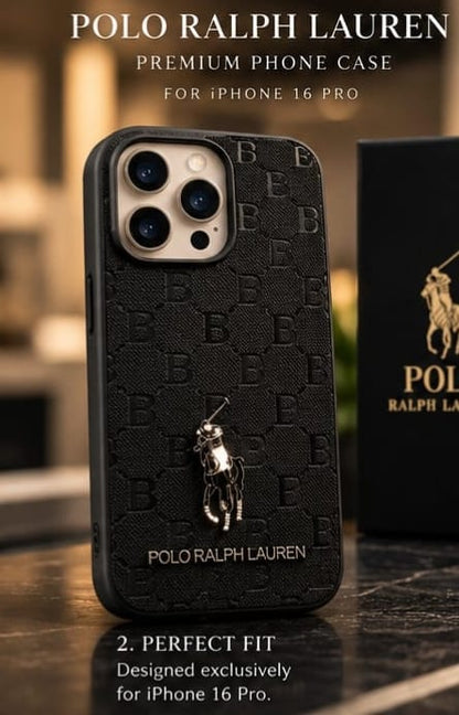 iPhone 16 Pro Premium Polo Ralph Lauren Style Luxury Protective Case