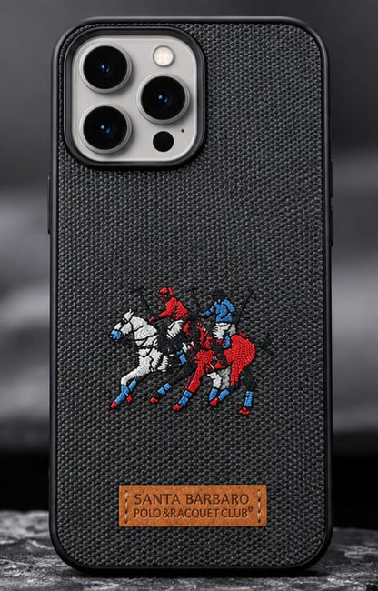 iPhone 15 Pro Max Luxury Polo Horse Leather Case