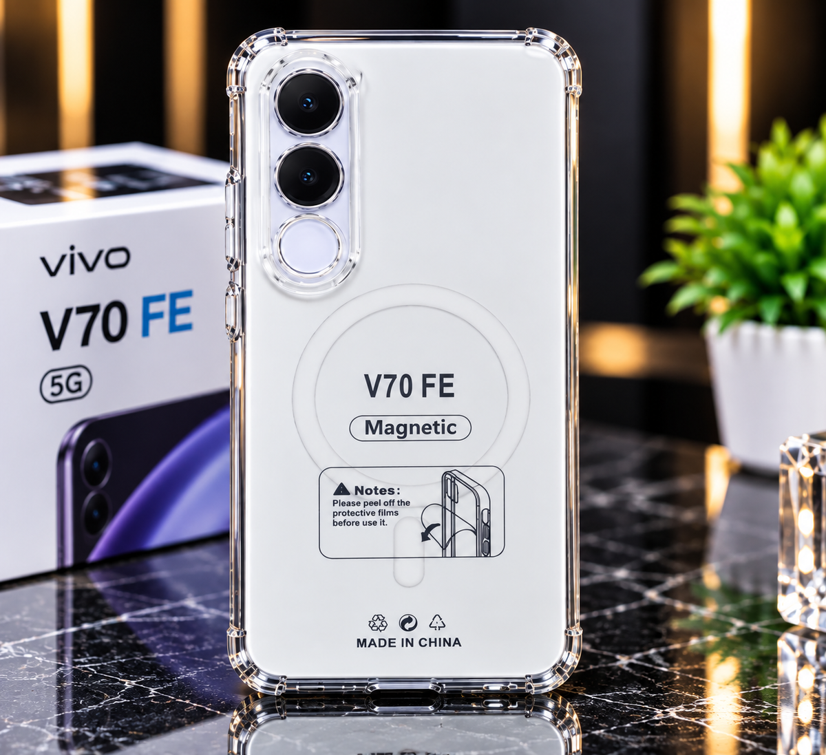 Vivo V70 FE Anti Yellow Smart Case