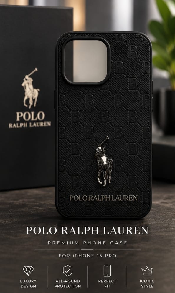 iPhone 15 Pro Premium Polo Ralph Lauren Style Luxury Protective Case
