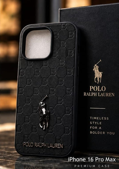 iPhone 16 Pro Max Premium Polo Ralph Lauren Style Luxury Protective Case