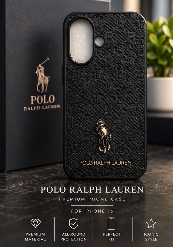 iPhone 16 Premium Polo Ralph Lauren Style Luxury Protective Case