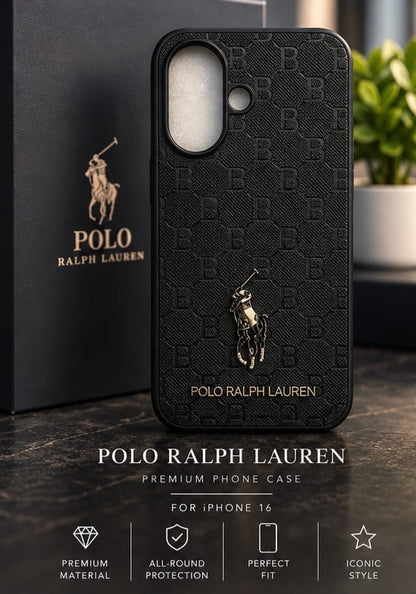 iPhone 16 Premium Polo Ralph Lauren Style Luxury Protective Case