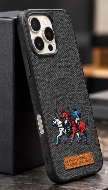 iPhone 16 Pro Max Luxury Polo Horse Leather Case