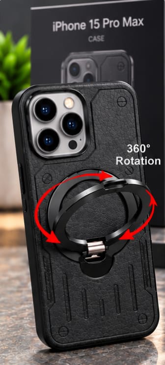 iPhone 15 Pro Max Ring Holder Magnetic Phone Case