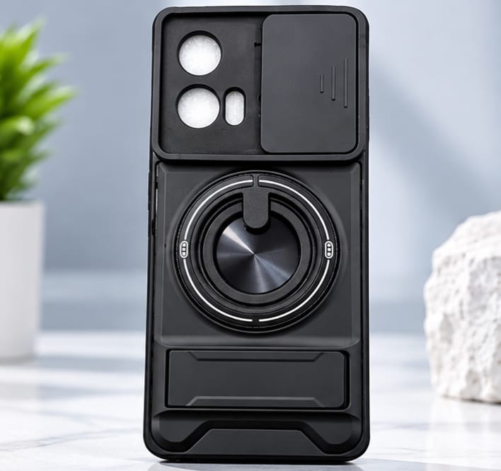 Motorola Edge 50 Fusion 360° Rotating Magnetic Ring Stand Phone Case