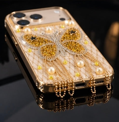 iPhone 17 Pro Luxury Butterfly Crystal Bling Case