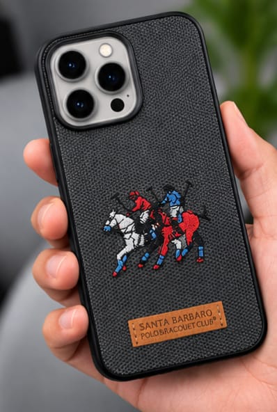 iPhone 15 Pro Max Luxury Polo Horse Leather Case