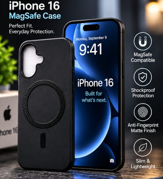 iPhone 16 MagSafe Slim Matte Compatible Shockproof Case